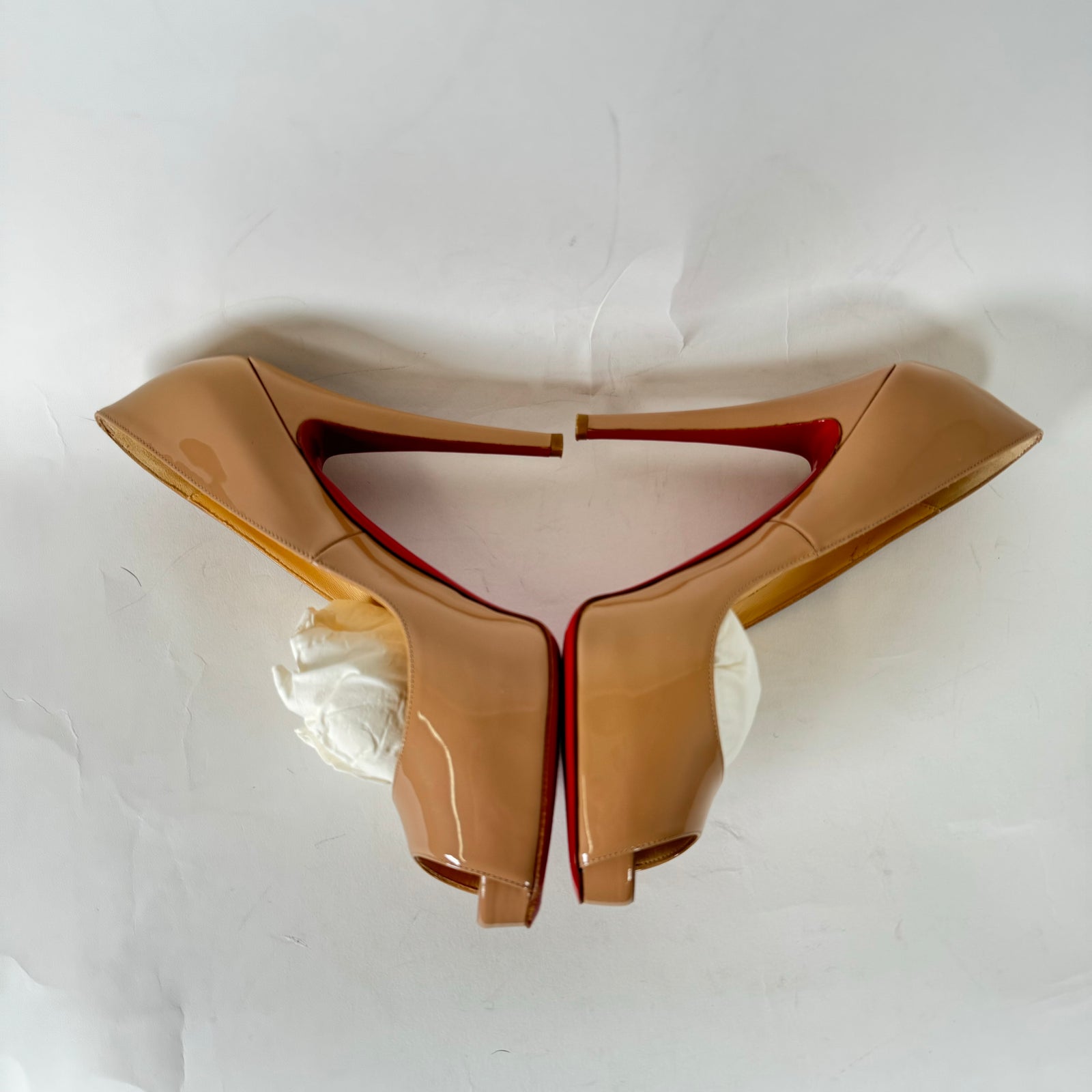Christian Louboutin Nude Patent Very Prive 120 Heels Size 38