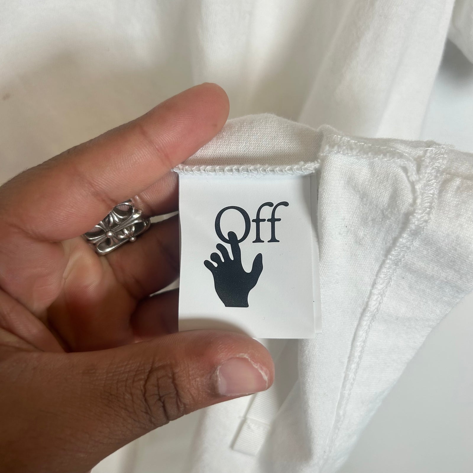 Off-White White Carravaggio T-Shirt Size XS