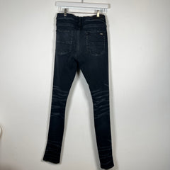 Amiri Black Distressed Applique Logo Jeans Size 31