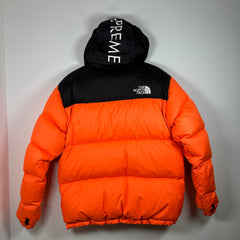 Supreme North Face Nupste Orange Puffer Size L