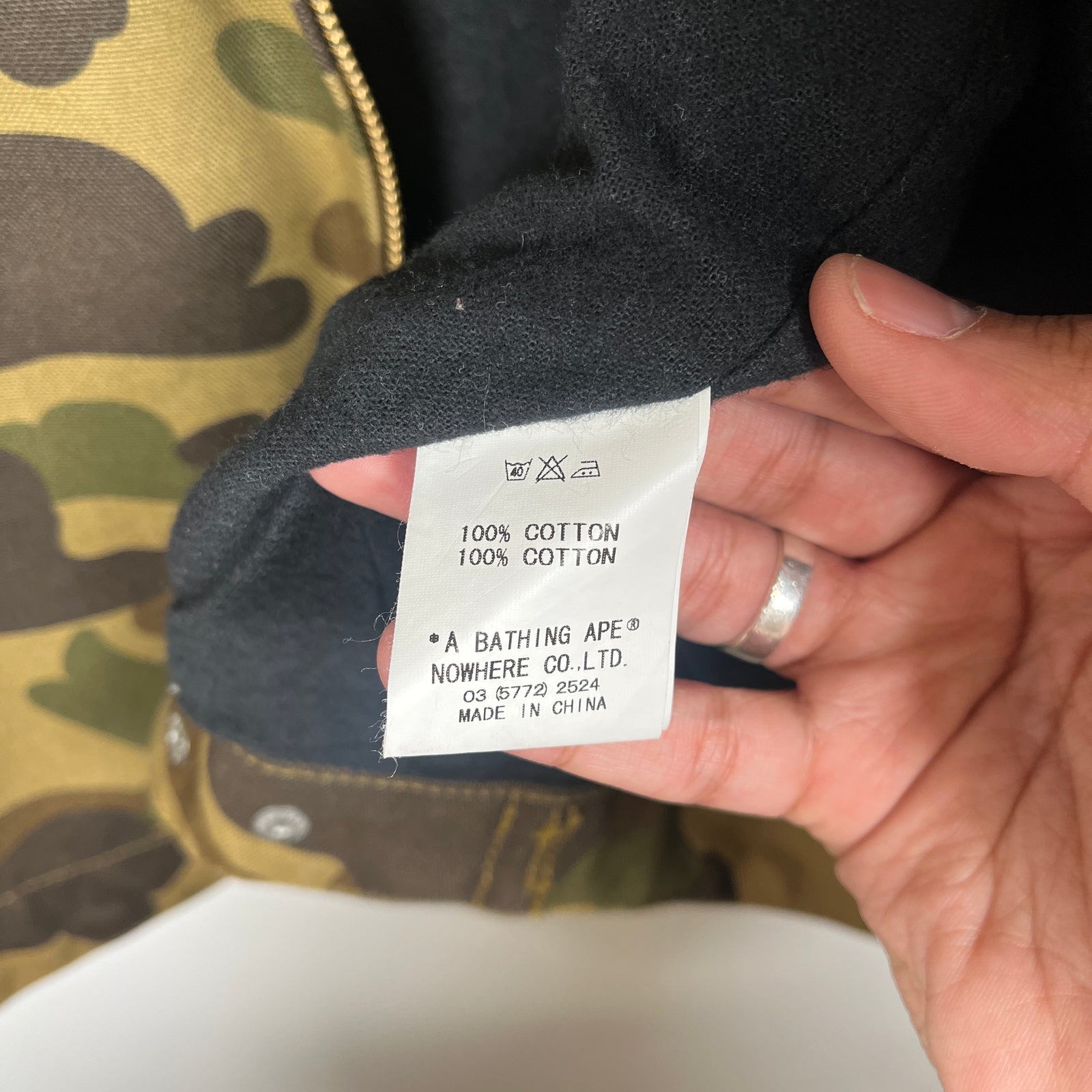 Bape x Carhartt Camo Detroit Jacket Size L