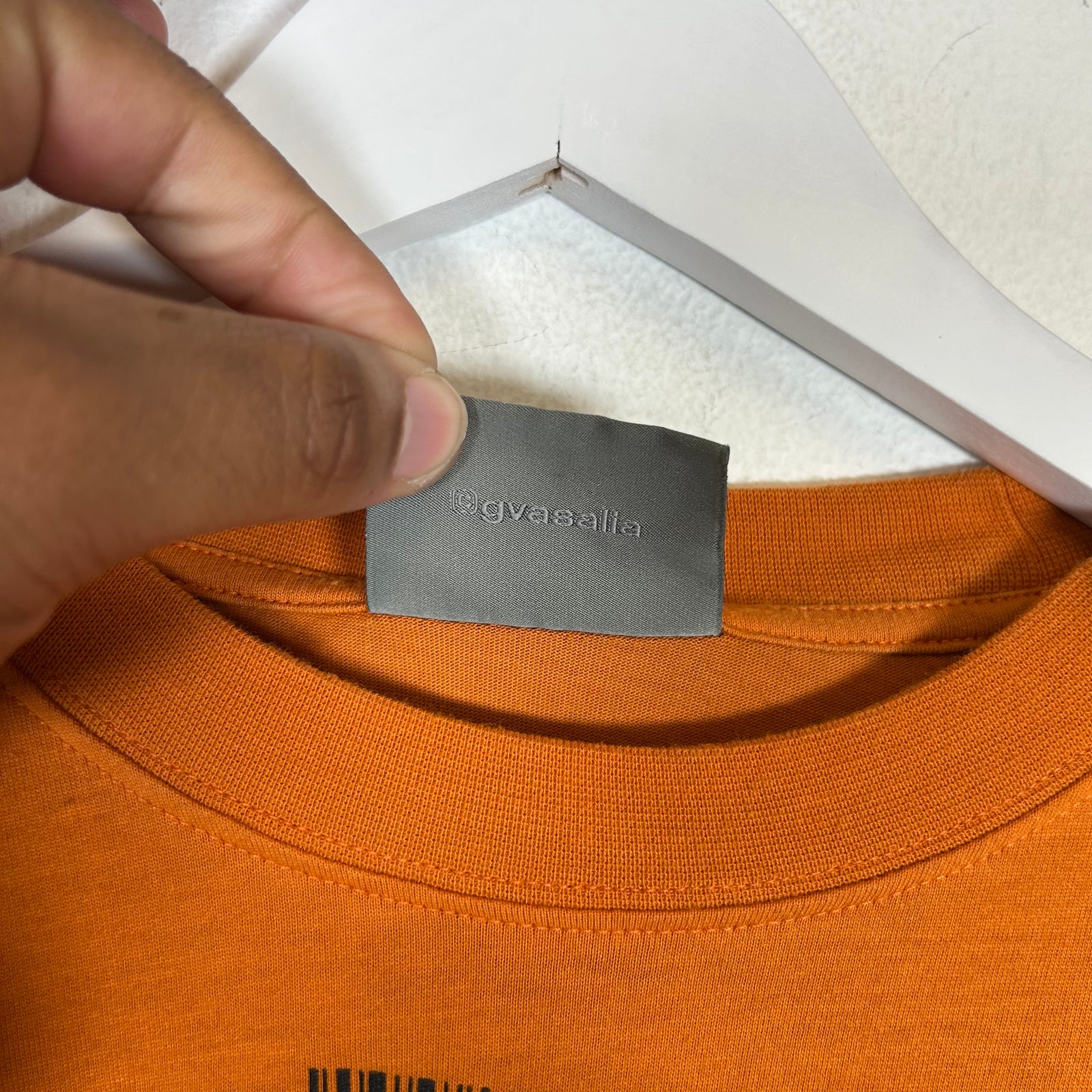 VTMNTS Orange 'Yes/No' T-Shirt Size M