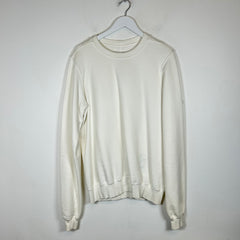 Rick Owens White Felpa Crewneck Size L