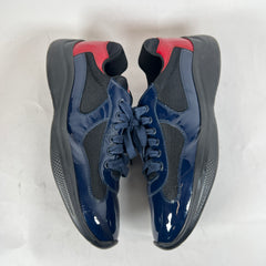 Prada Blue/Red Patent Leather America Cups Size 10