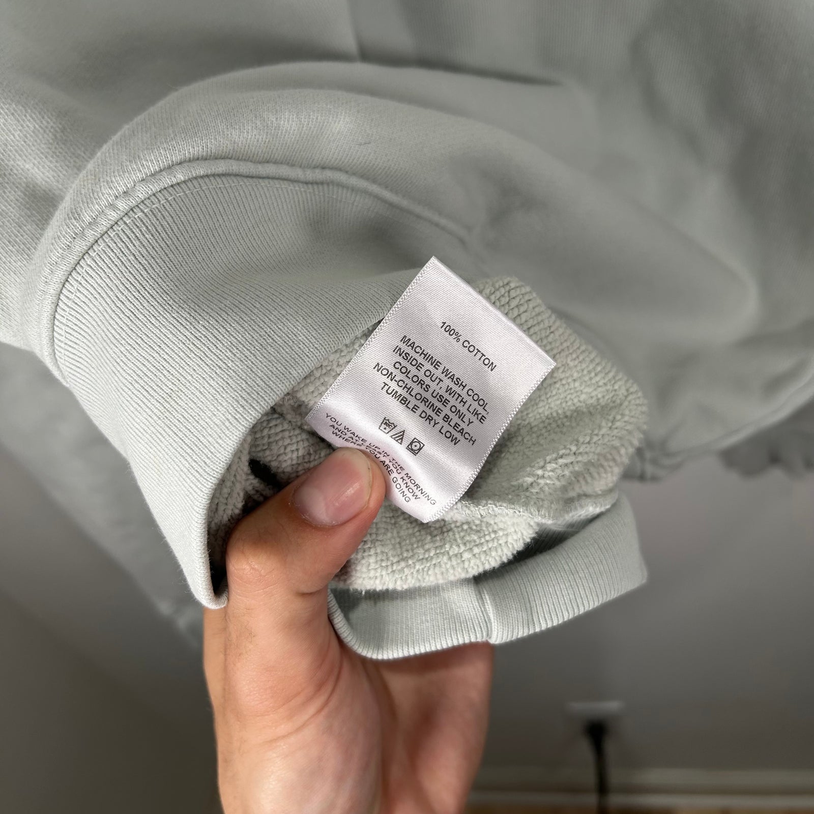 Eckhaus Latta Baby Blue Logo Hoodie Size S