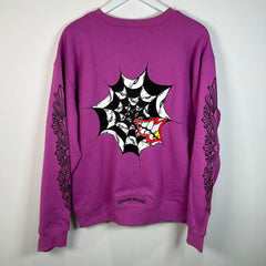 Chrome Hearts Matty Boys 99 Eyes Web Purple Crewneck Size XL