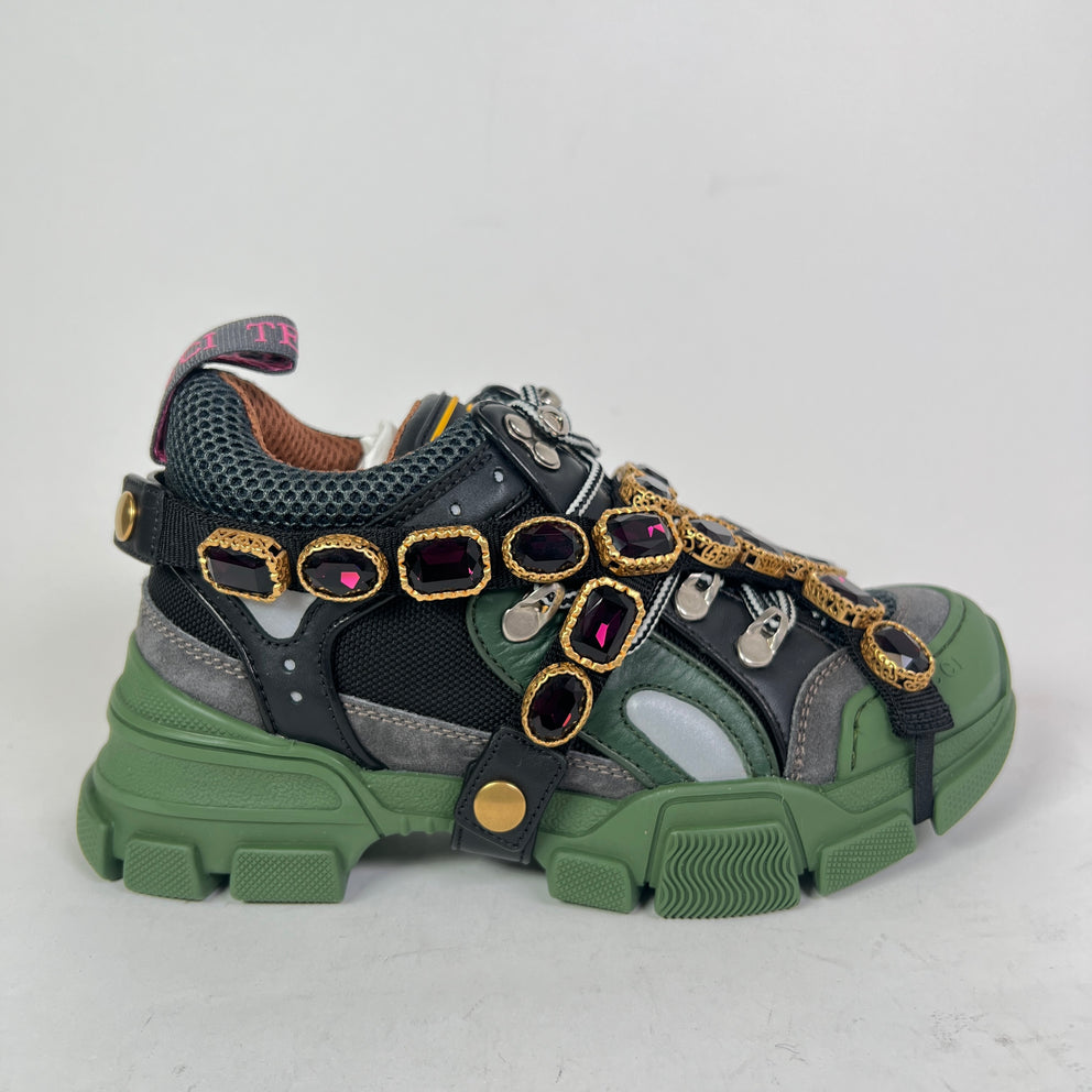 Gucci Crystal Embellished Flashtrek Sneaker