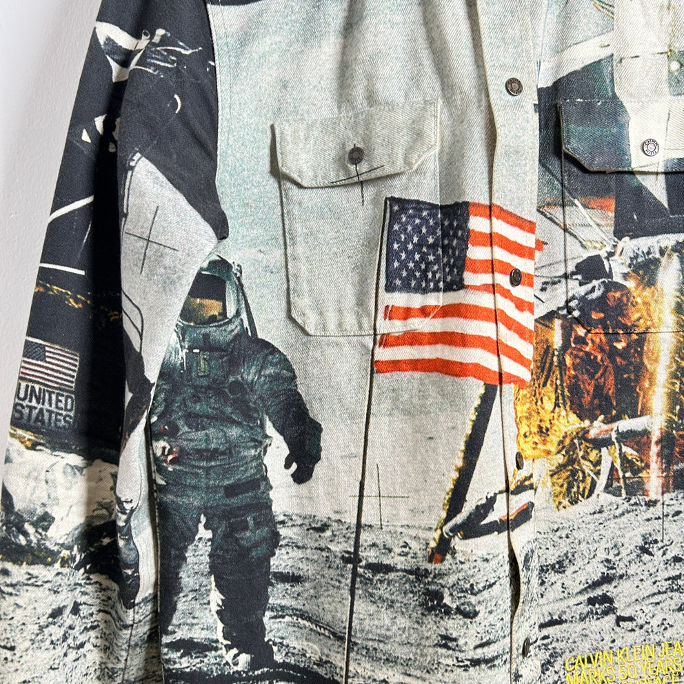 Raf Simons x Calvin Klein Jeans FW19 Moon Landing Denim Jacket Size L