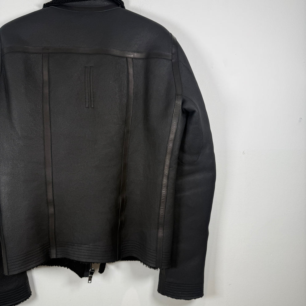Rick Owens 'Mastodon' Black Sherling Leather Jacket Size L
