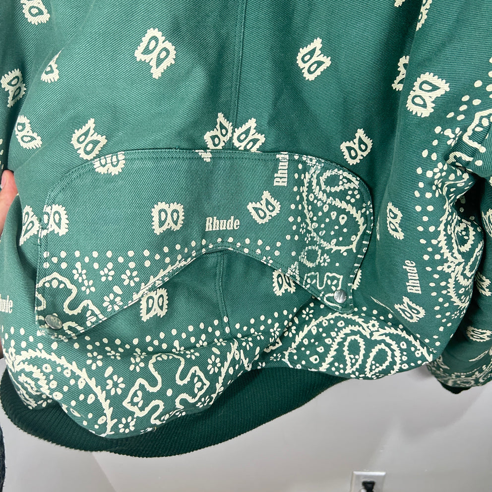 Rhude Paisley Bandana Puffer Jacket Size L