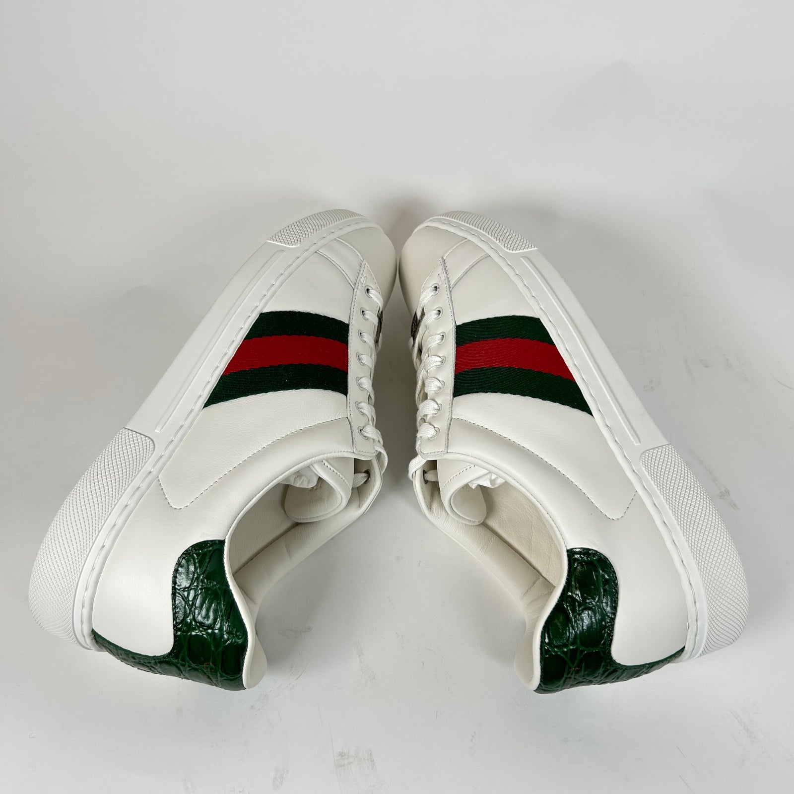 Gucci White Web Ace Sneaker Size GG 10