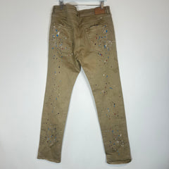 Purple Brand Tan Paint Splatter Jeans Size 36