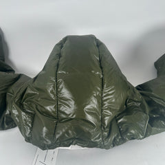 Jil Sander Green Puffer Hooded Scarf