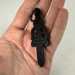 Chrome Hearts Black Dagger Silicone Necklace