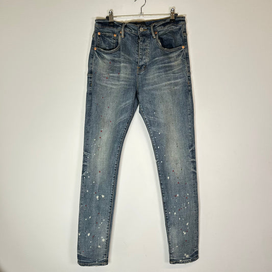 Purple Brand Lightwash Paint Splatter Jeans Size 30