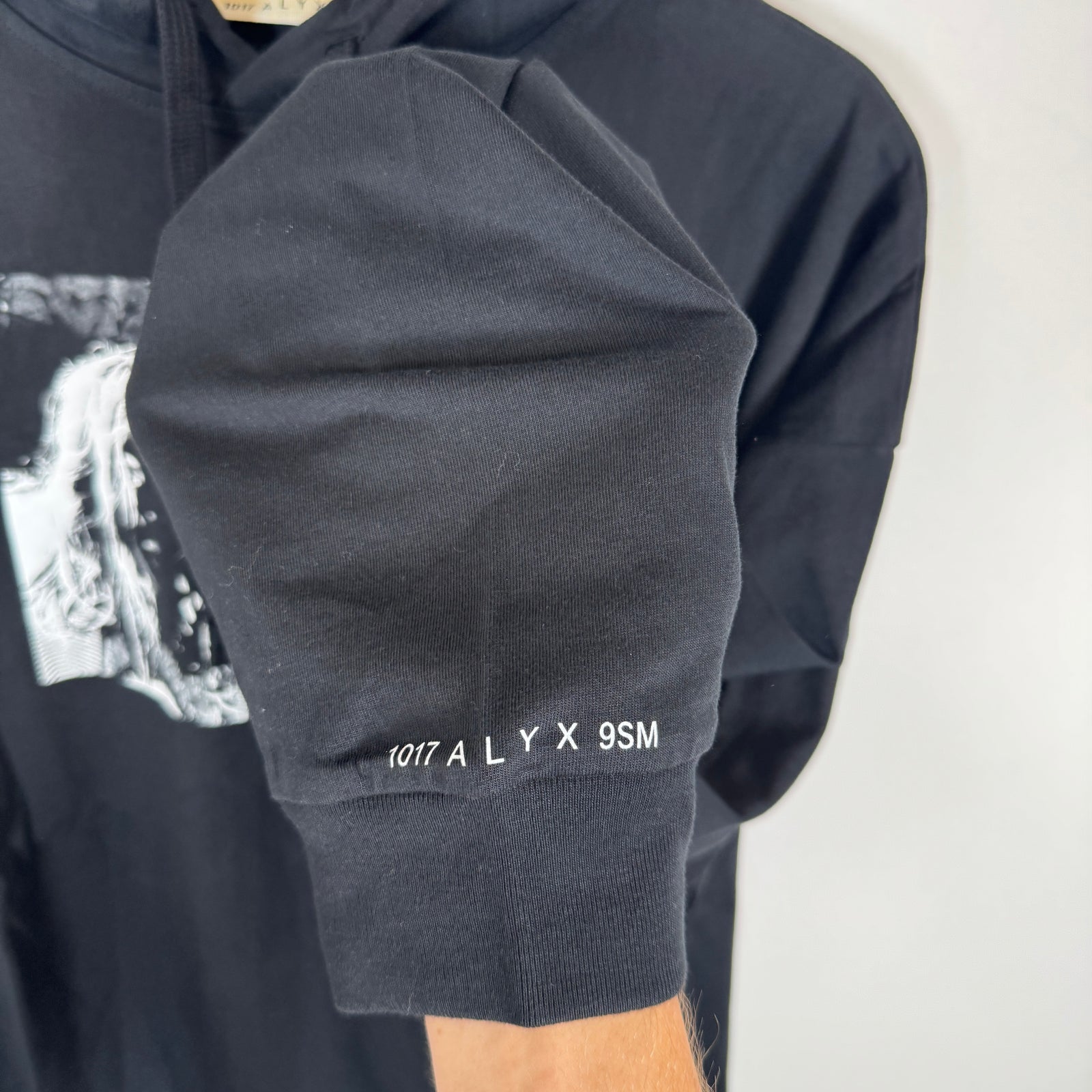 Alyx Black Printed Image Light Hoodie Size L