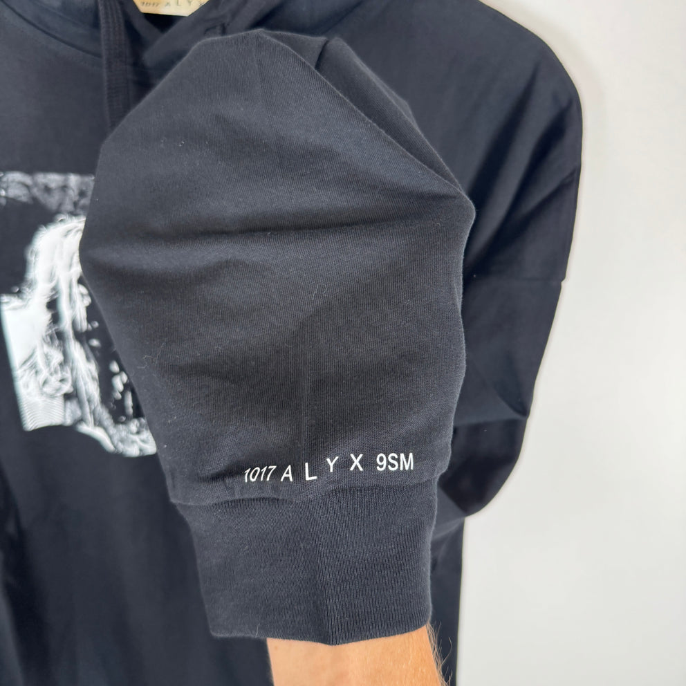 Alyx Black Printed Image Light Hoodie Size L