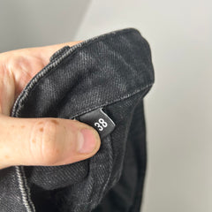 Basketcase Flare Black Denim Jeans Size 38