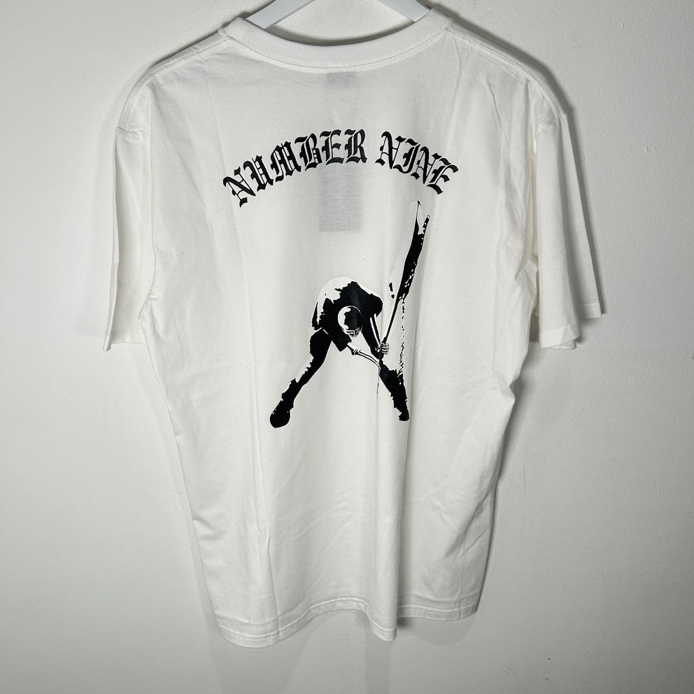 Number (N)ine White Double Skull T-Shirt Size 4