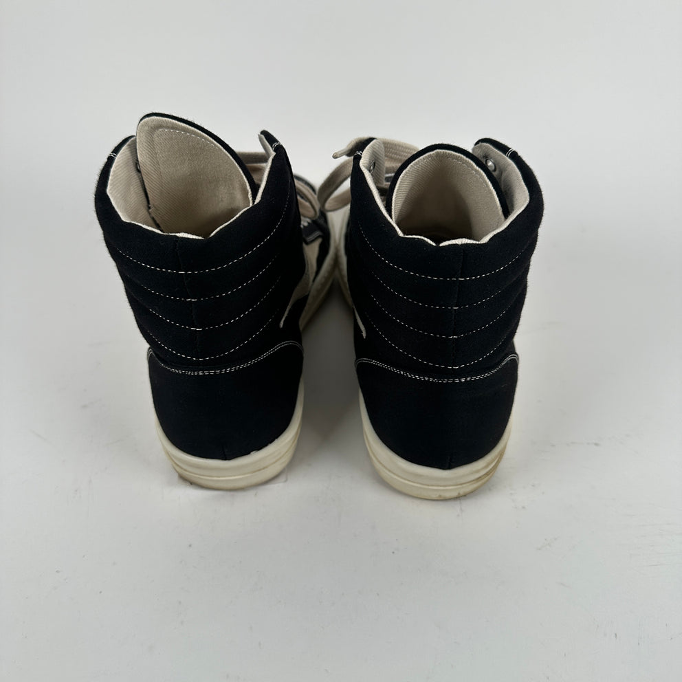 Rick Owens DrkShdw Black Vintage High-Top Sneakers Size 8