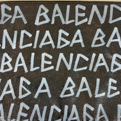 Balenciaga Graffiti Logo Leather Clutch