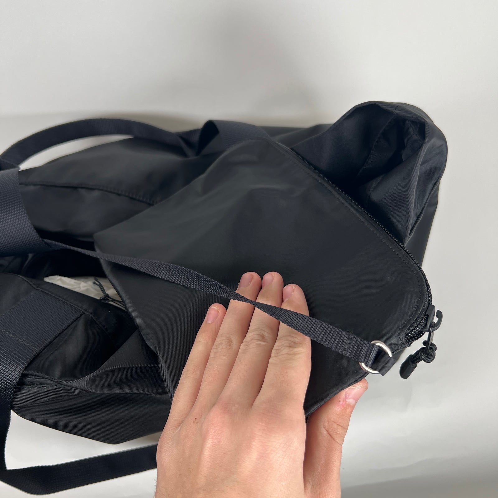 Balenciaga Black Hotel & Resorts Large Nylon Tote Bag