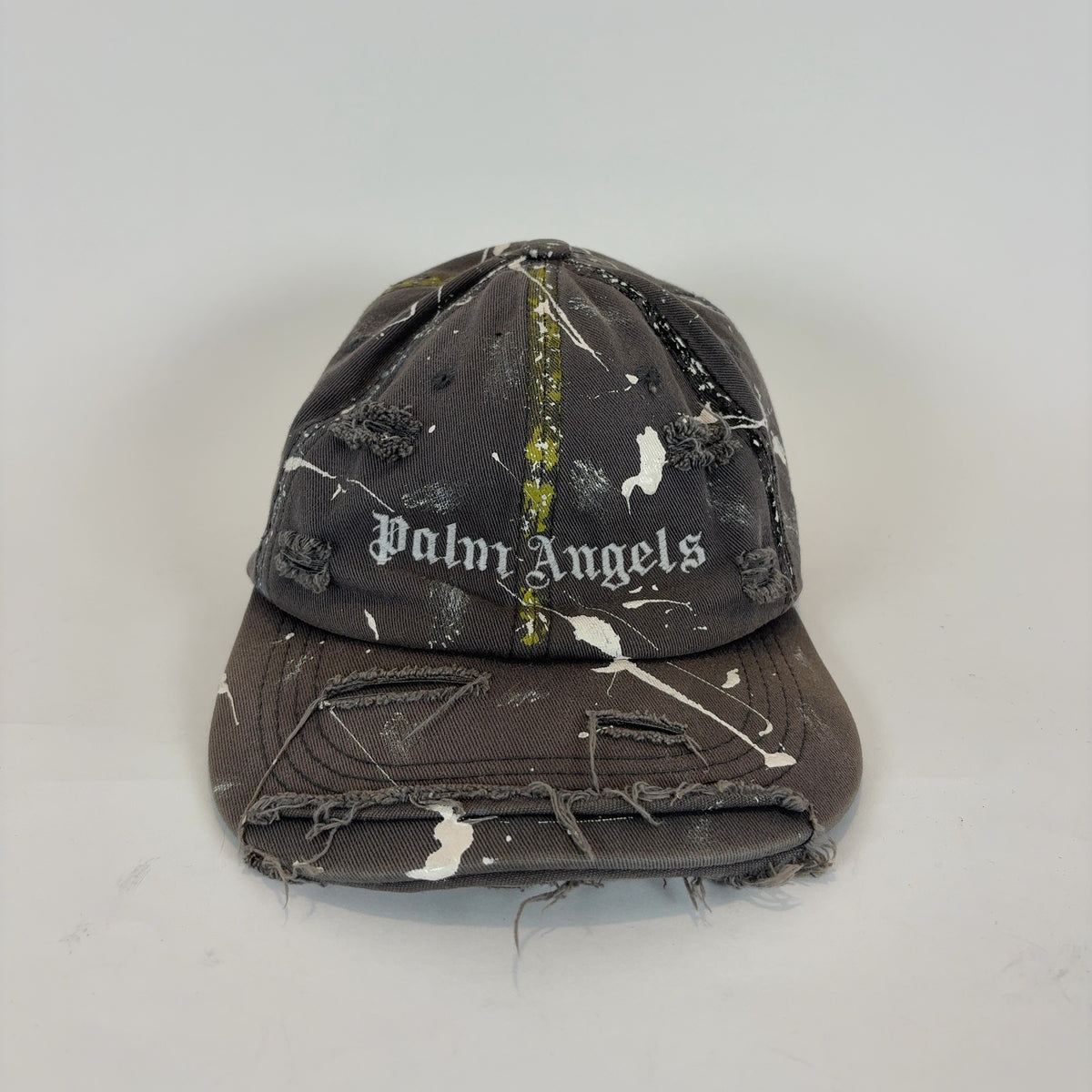 Palm Angels Distressed Faded Black Hat
