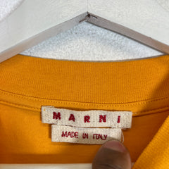 Marni Yellow Spell Out Graphic T-Shirt Size M