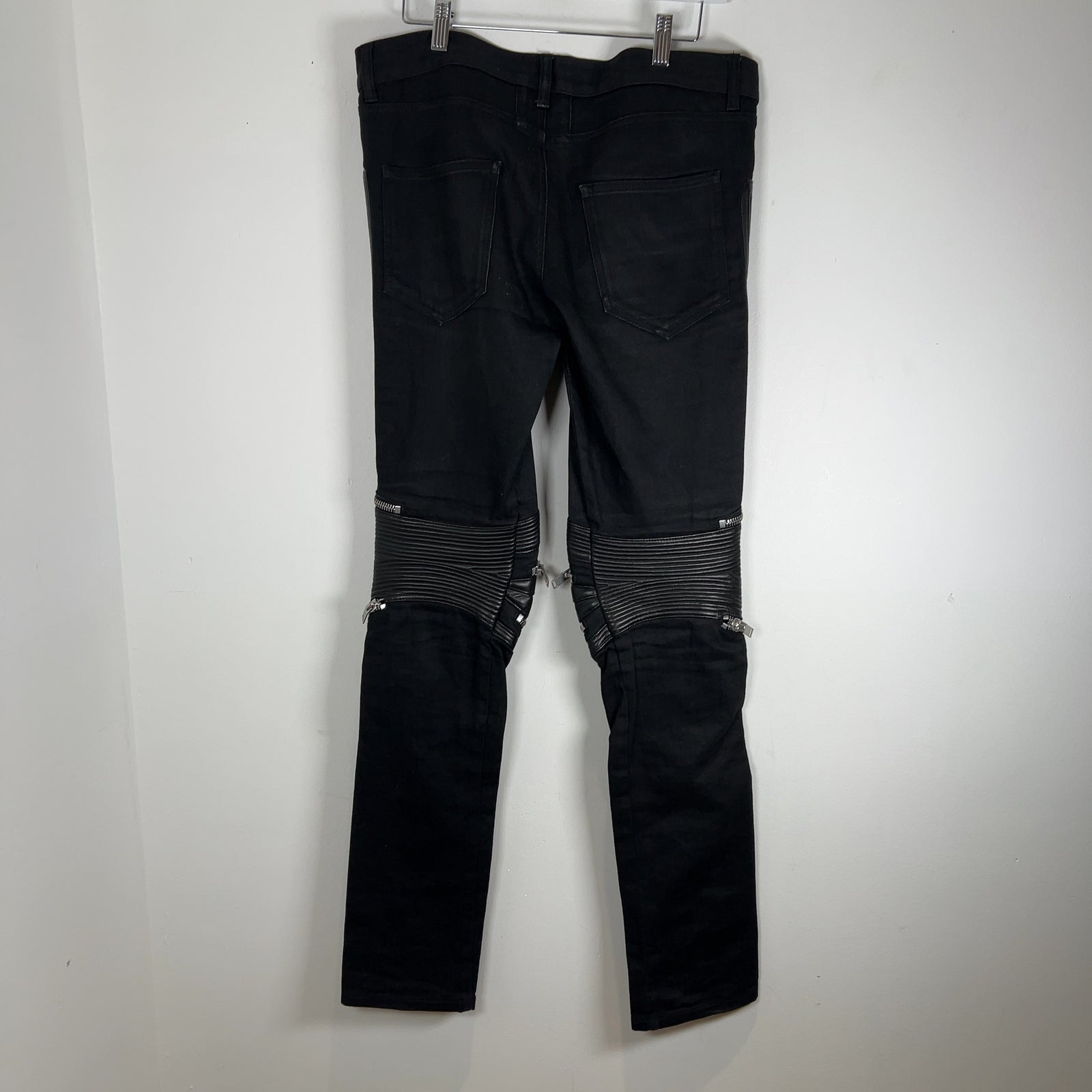 Saint Laurent FW13 D04 Lambskin Zipper Biker Jeans