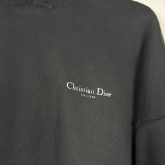 Christian Dior Couture Black Distressed Hoodie Size L