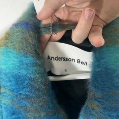 Andersson Bell Artois Harry Check Shaggy Mohair Wool Jacket