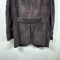 Gucci Brown Suede Leather Over Coat Size 50it