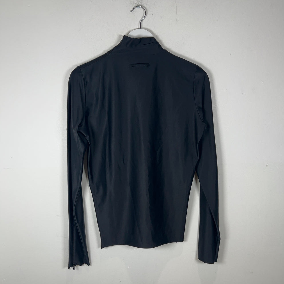 Jean Paul Gaultier Body Con Satin Turtleneck Longsleeve