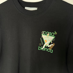 Casablanca Tennis Club Black T-Shirt Size M