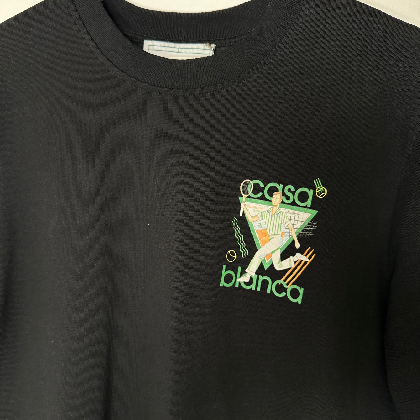 Casablanca Tennis Club Black T-Shirt Size M