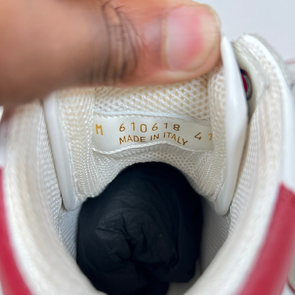 Saint Laurent Red/White SL24 High-Top Sneaker Size 41