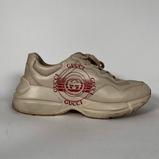 Gucci Red Logo Rython Size 8.5