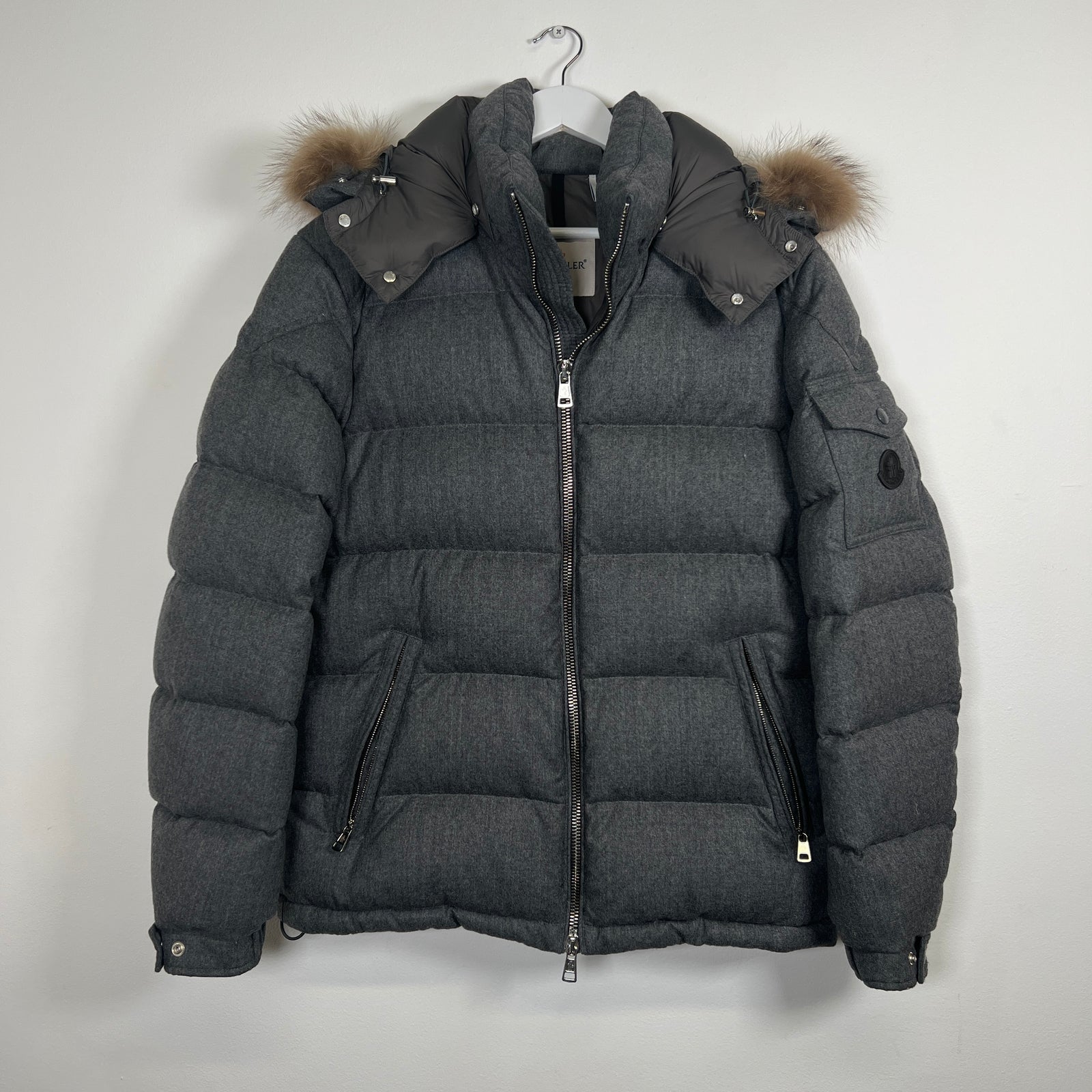 Moncler Grey Puffer Jacket Size 4