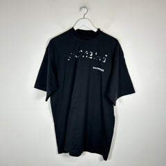 Balenciaga Black Hand Drawn Logo T-Shirt Size M