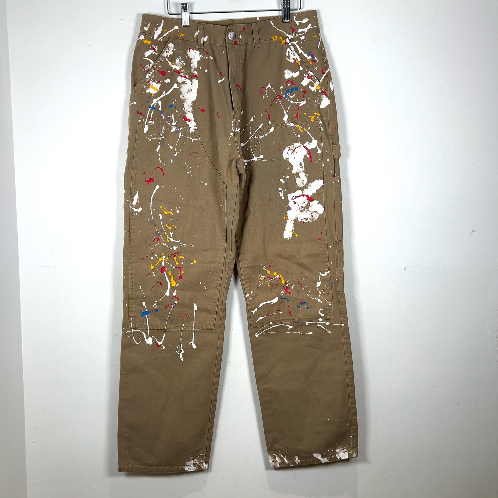 Martine Rose Paint Splatter Carpenter Pants