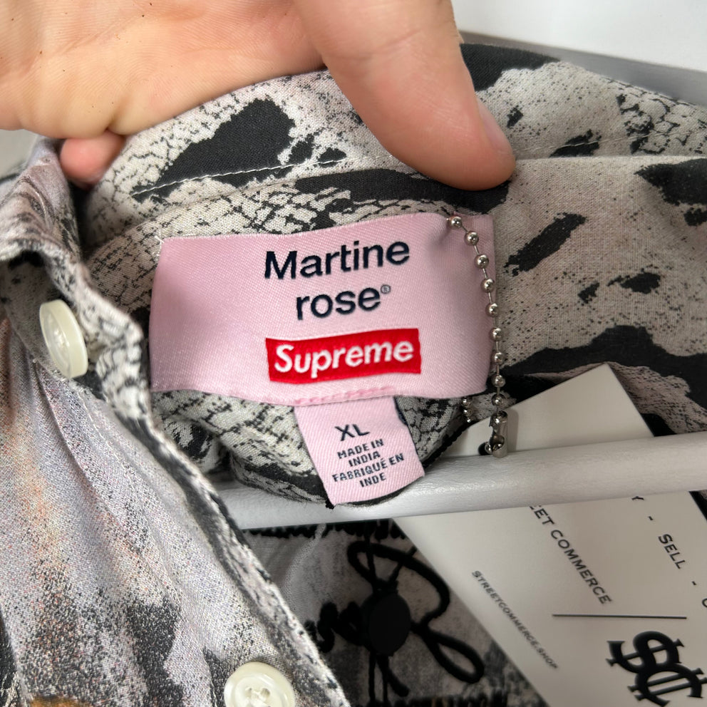 Supreme x Martine Rose Snakeskin Patchwork Button-up Shirt Size XL