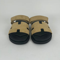 Hermes Chyphre Brown Suede Sandals Size 42.5