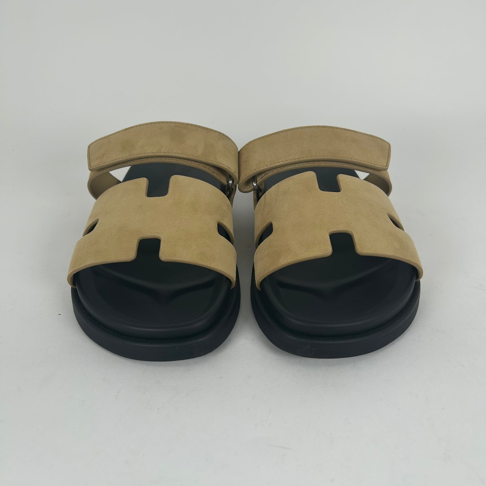 Hermes Chyphre Brown Suede Sandals Size 42.5