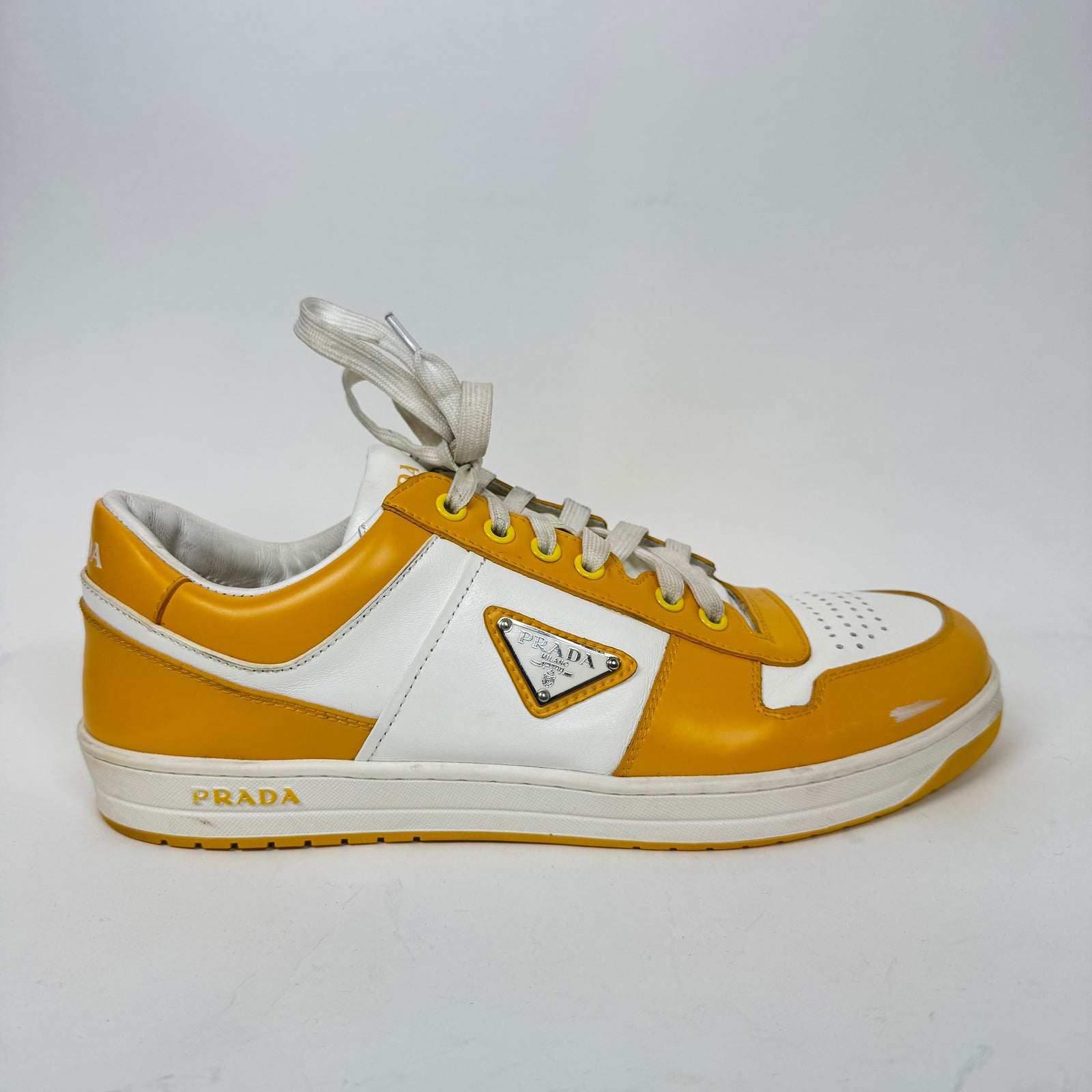 Prada Yellow Downtown Sneaker Size 44