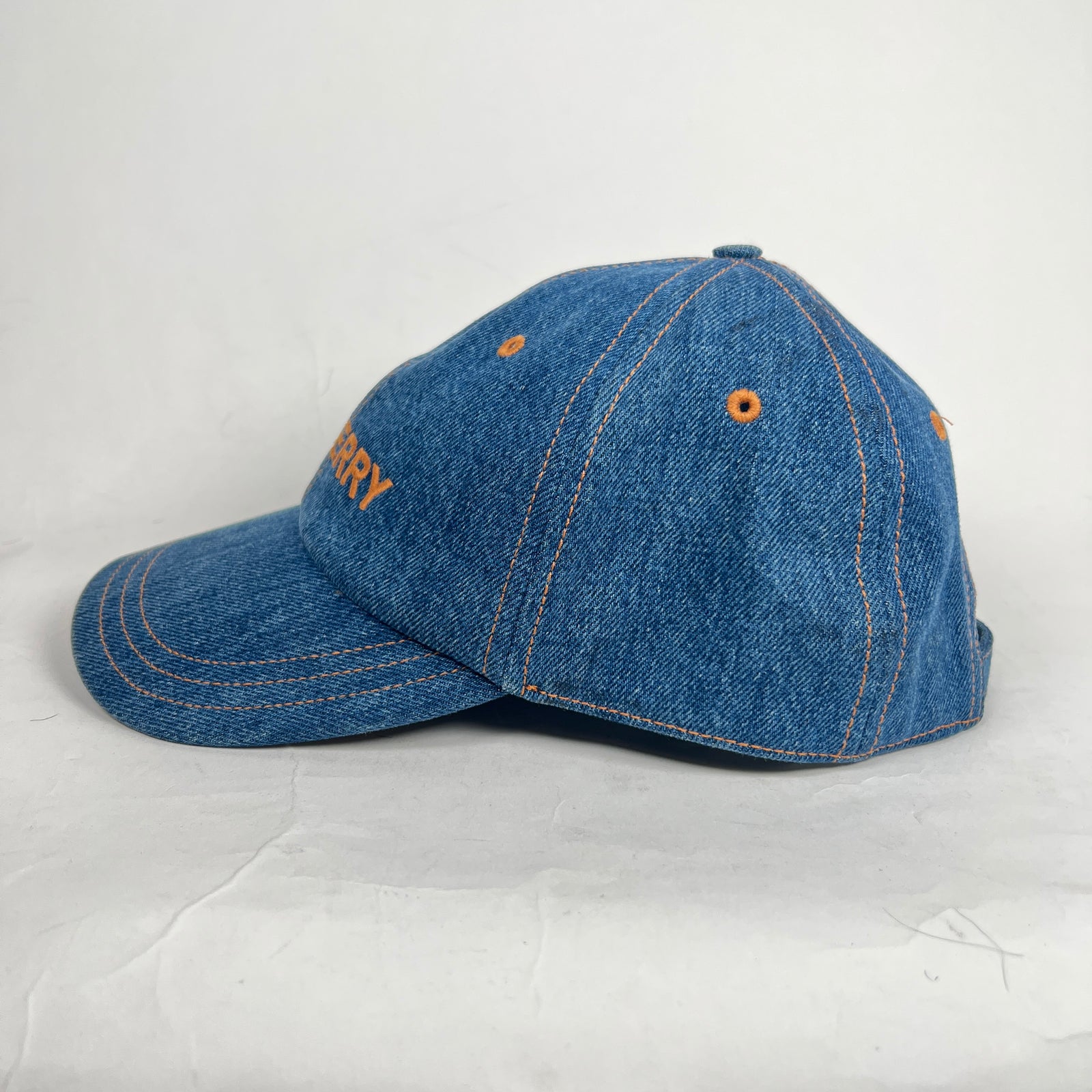Burberry Blue Denim Logo Hat