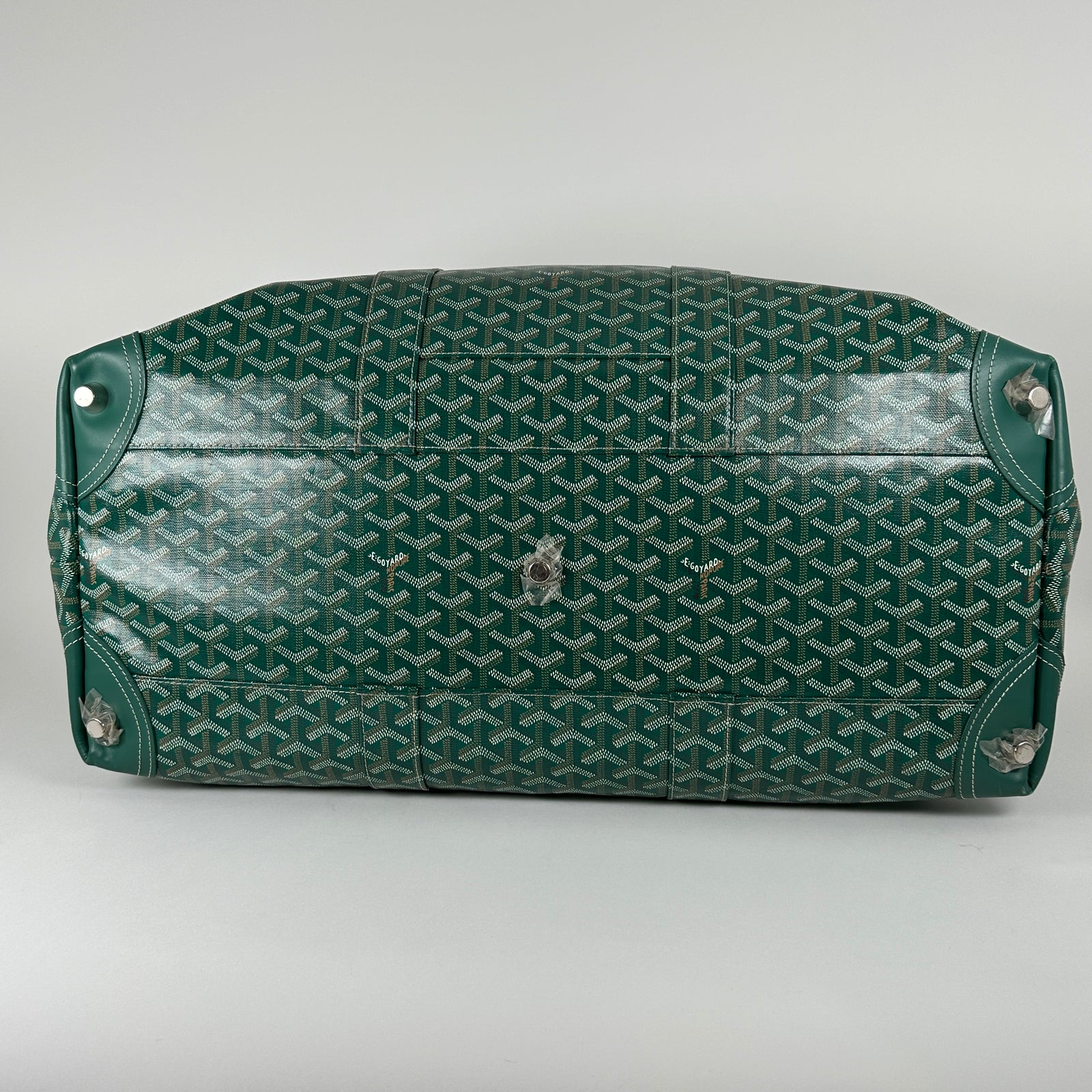 Goyard Goyardine Green Boeing 55 Travel Duffle Bag