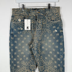 Amiri Bandana Paisley Denim Pants Size 30