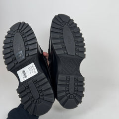 Fendi Black Leather O'Lock Loafers Size 6