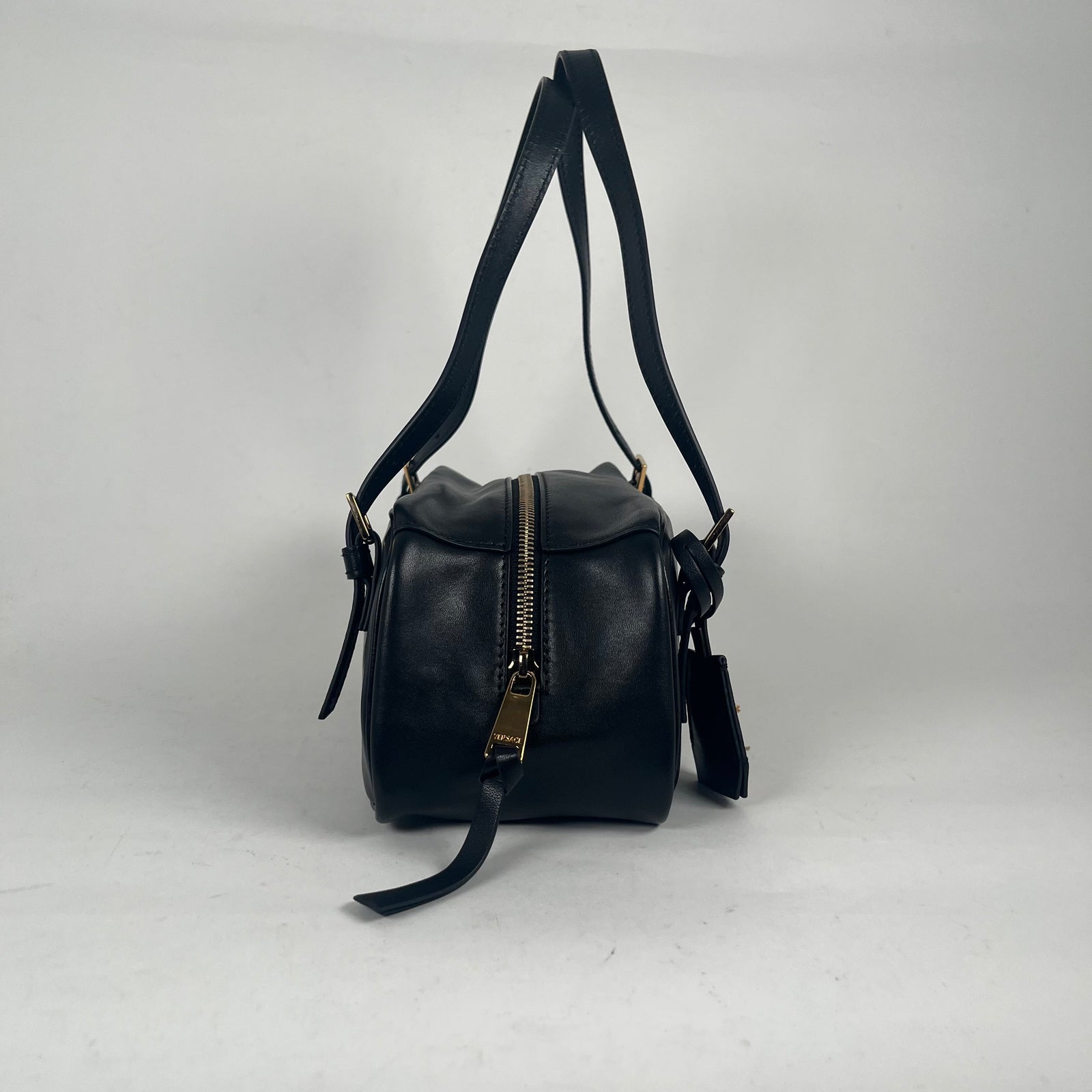 Versace Black Bowling Purse