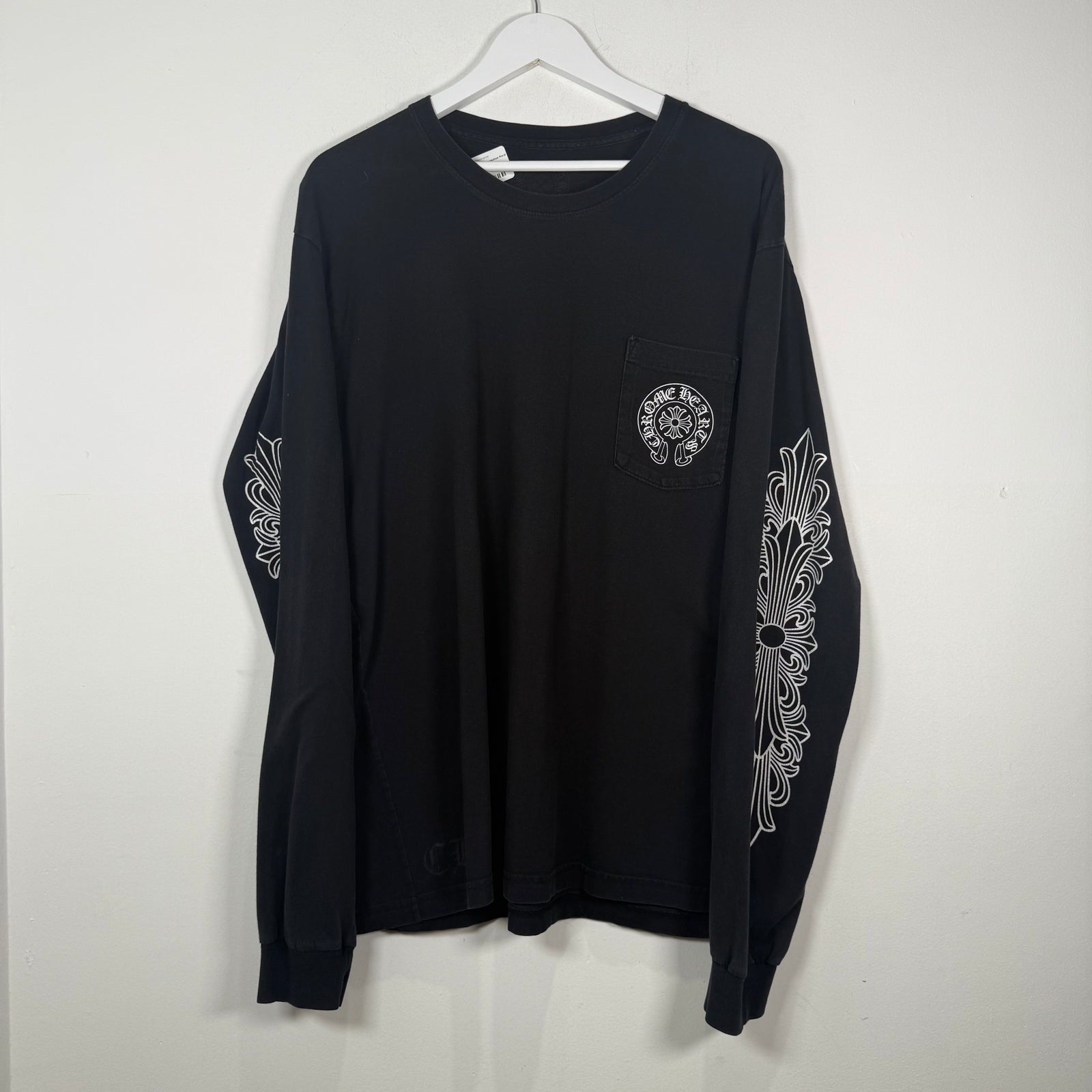 Chrome Hearts Las Vegas Horseshoe Floral Black Longsleeve Size XL
